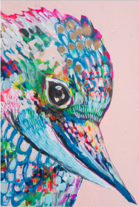Leisha The Kookaburra - Clare O'Hara Australian Contemporary Artist - Art to Make You Smile