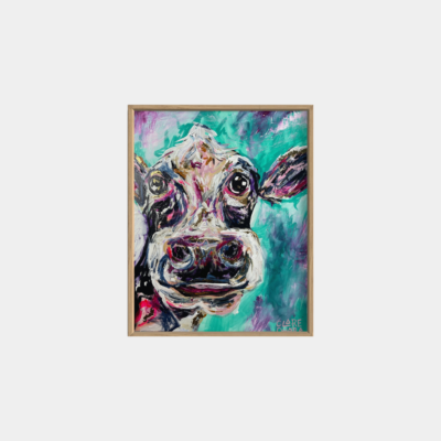 Carrie The Cow - Original -Clare O'Hara Australian Contemporary Artist - Art to Make You Smile