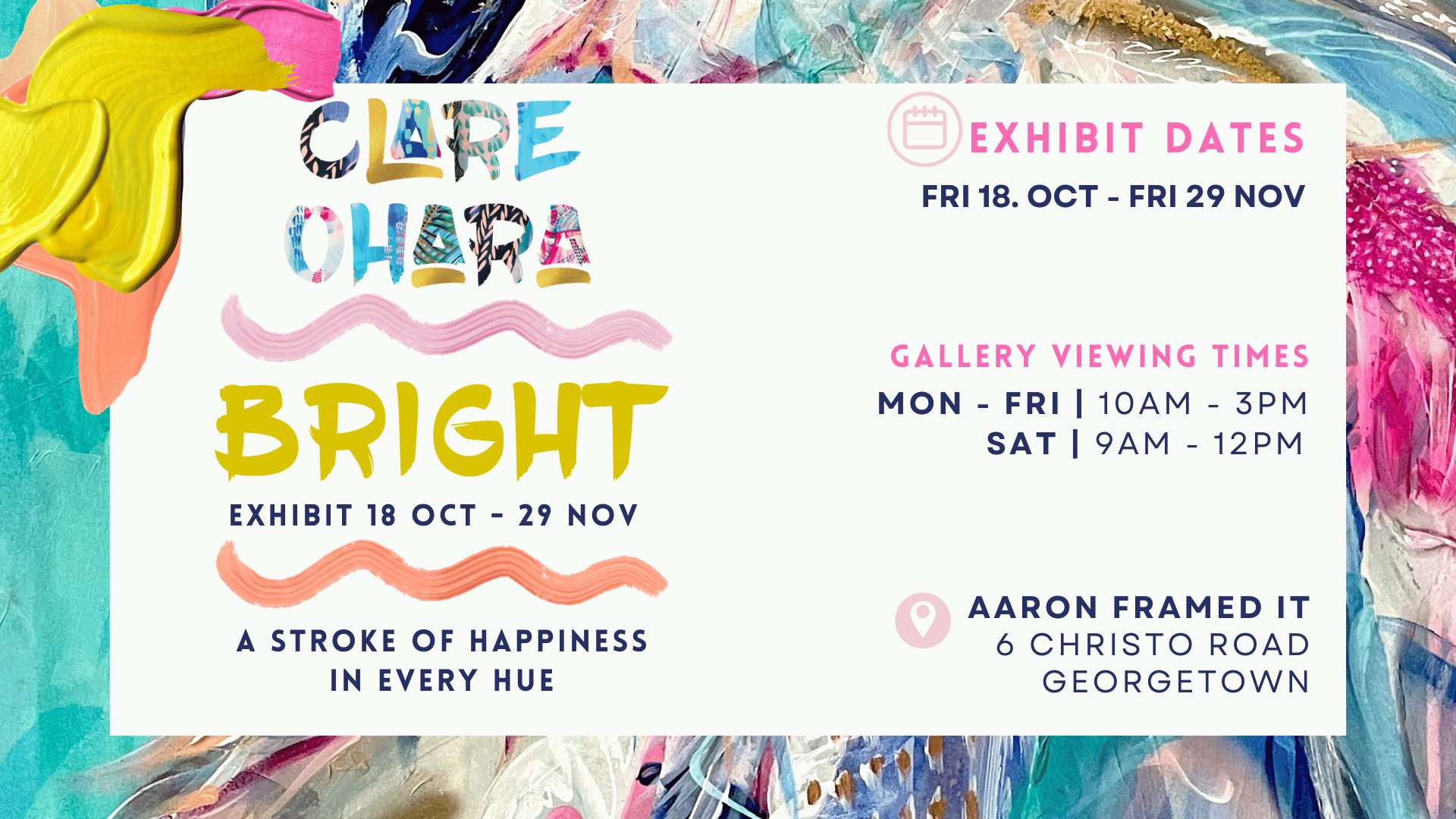 BRIGHT EXHIBIT AT AARON FRAMED IT